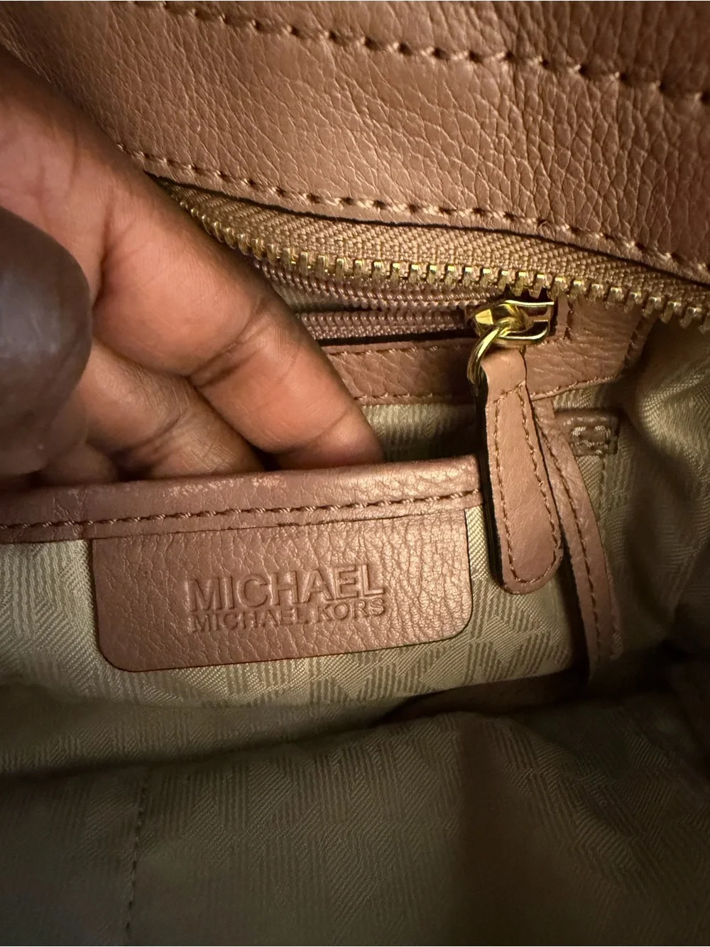 Michael Kors structured leather